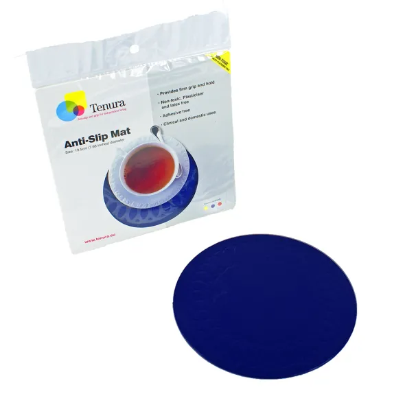Antislipmat Rond 19cm Blauw tenura